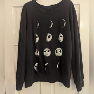 The Nightmare Before Christmas Jack Moon Crew Pullover XXL